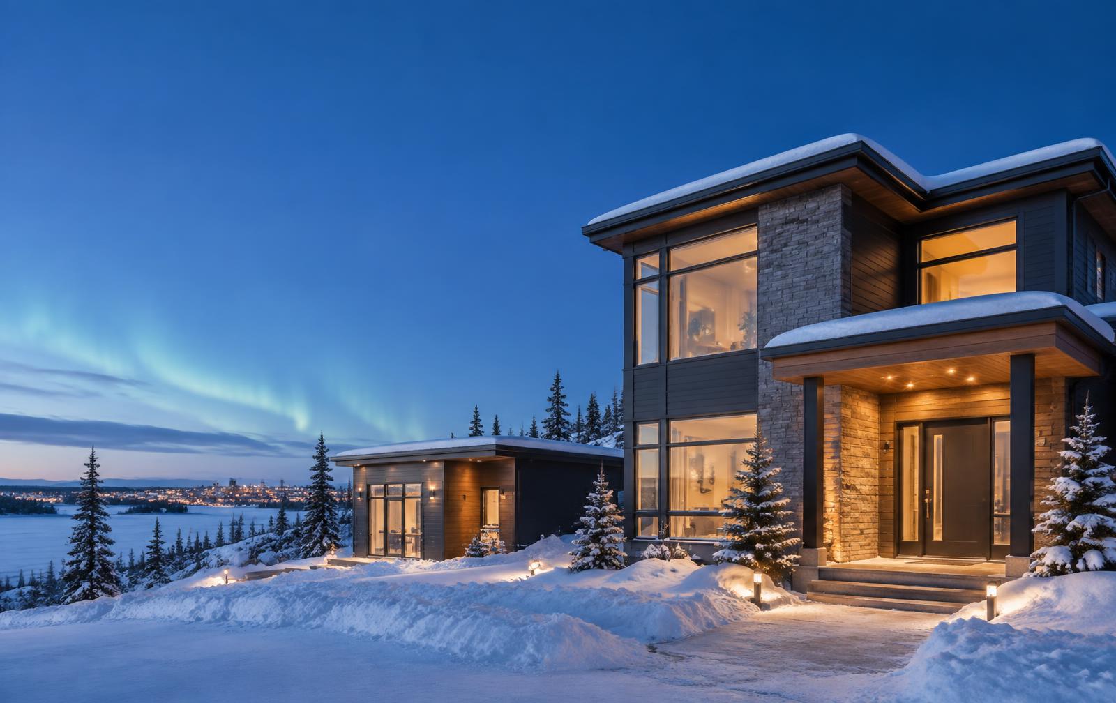 Maintained Yellowknife property in winter